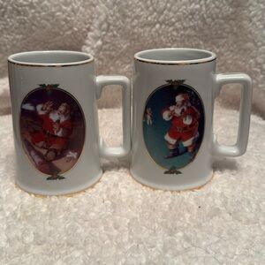 1996 collector edition Coca-Cola Christmas mugs